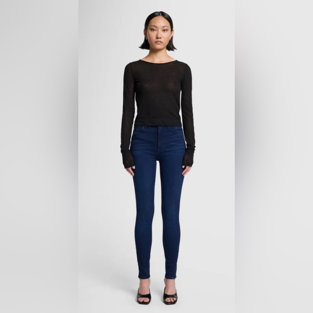 7 of all mankind high waist pull up ankle skinny Jeans - Dark, size 24